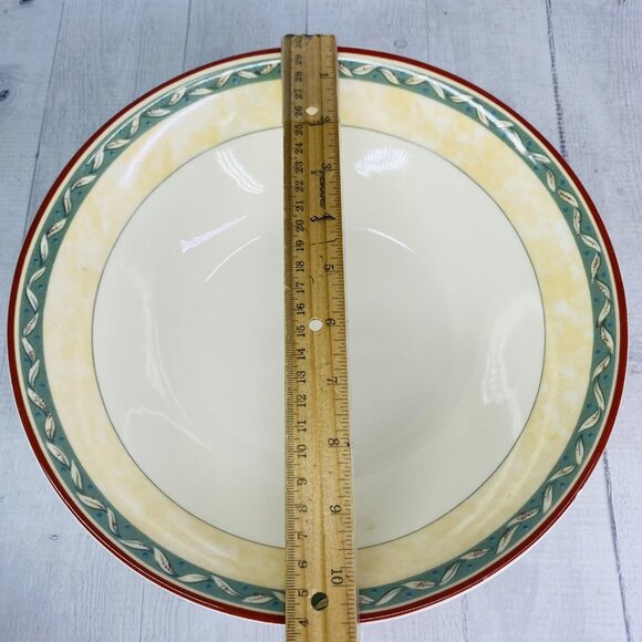 PTS international Interiors PROVENCE Fruit Leaves Porcelain Round Serving Bowl - Picture 10 of 16